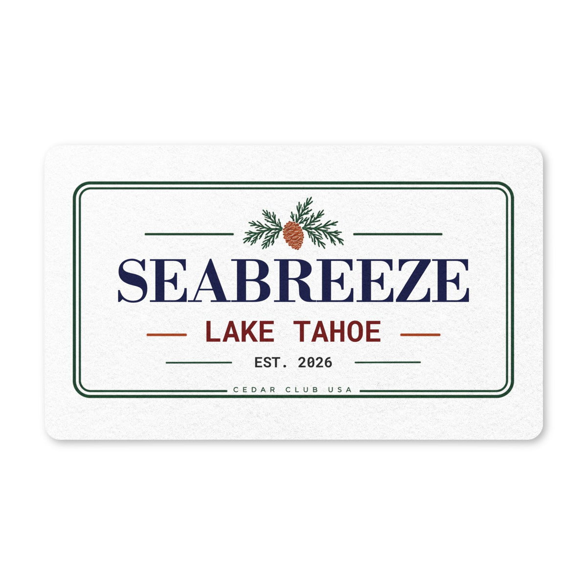 Personalized Doormat — CABIN Welcome Mat