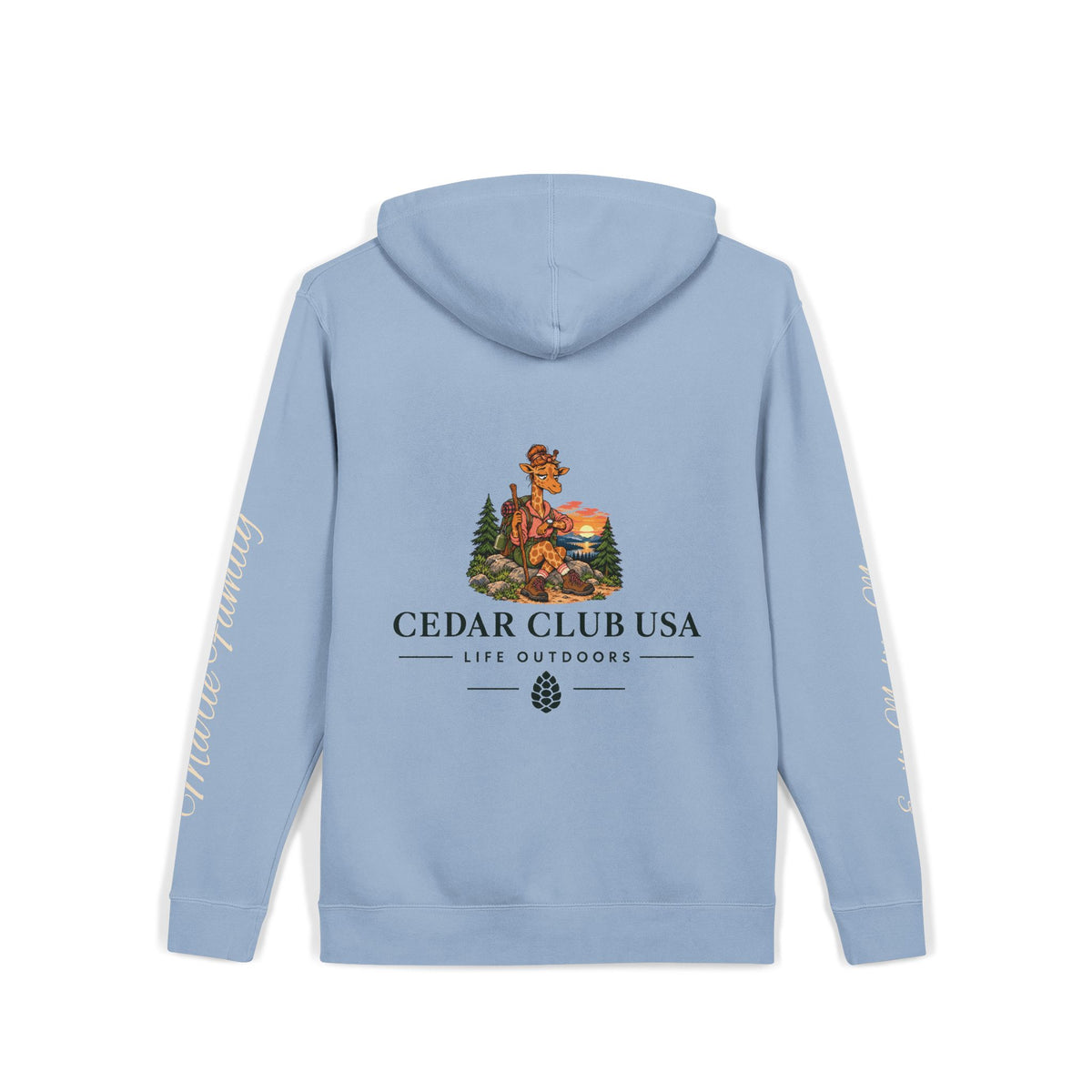 Cedar Club Hoodie — 'Born to Roam' Pigment-Dyed Outdoor Pullover