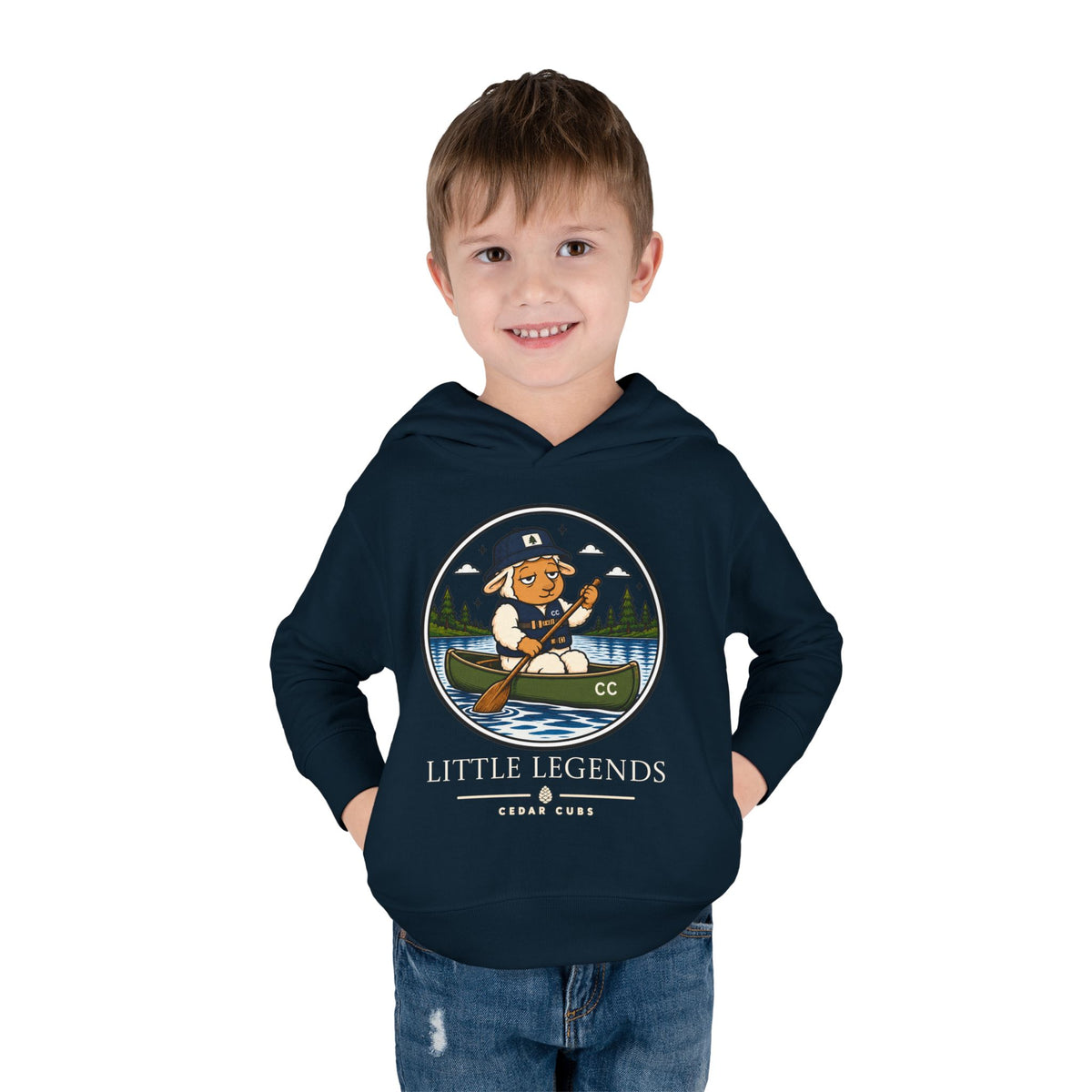 Copy of Toddler Hoodie — 'Little Legends' Canoeing Design | Cedar Cubs Personalized Pullover