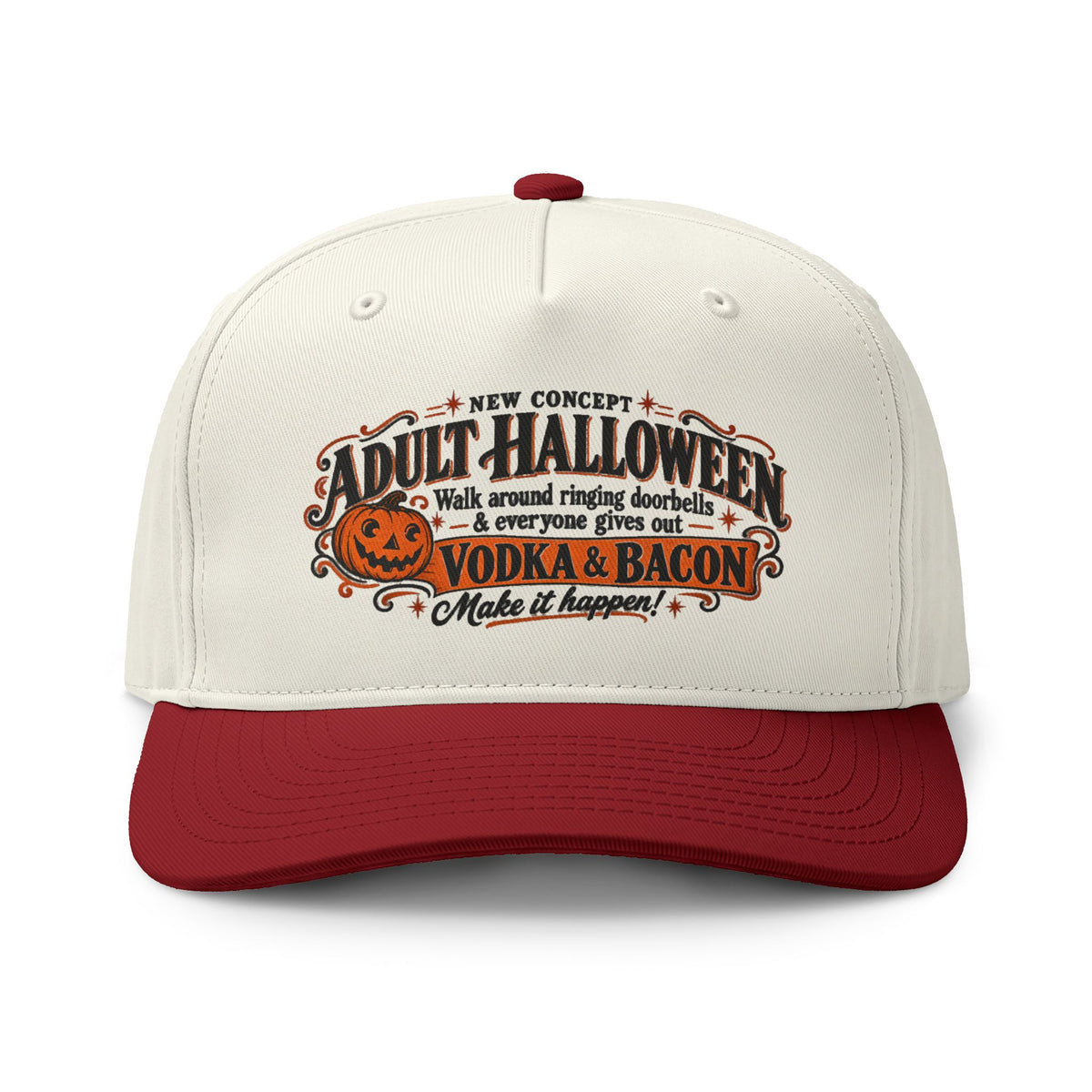 Adult Halloween Vodka & Bacon Two-Tone Cap