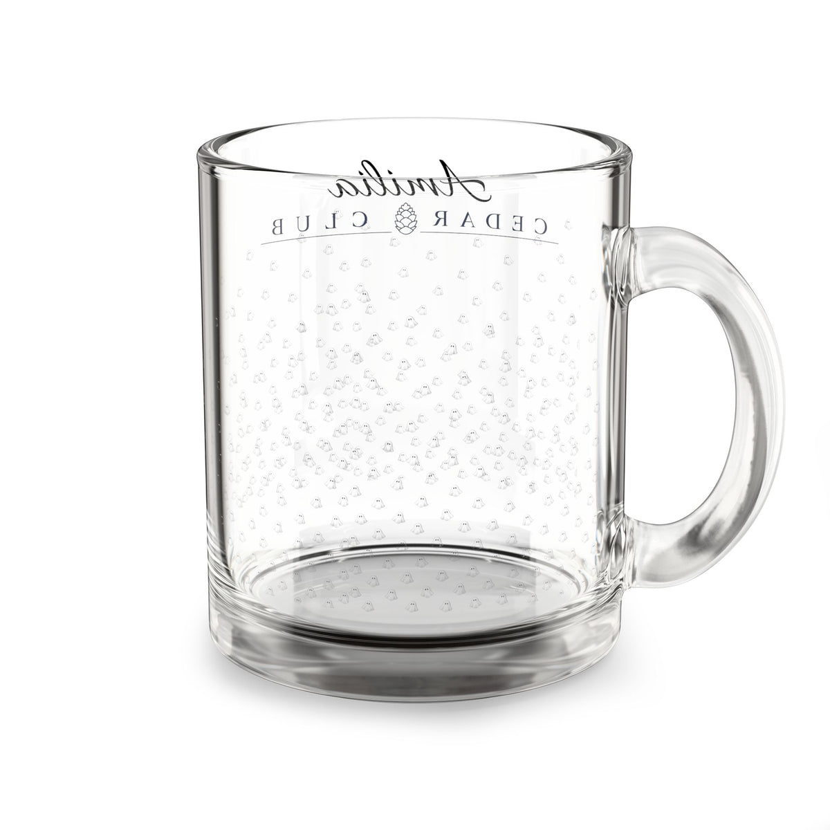 Personalized Ghost 10oz Clear Coffee Mug