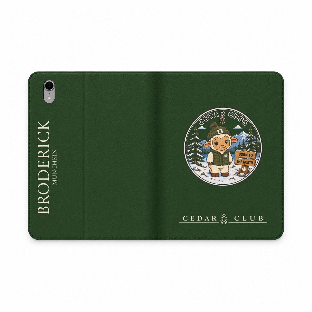 Personalized Tablet Folio Case — Cedar Cubs 'Born to the North'