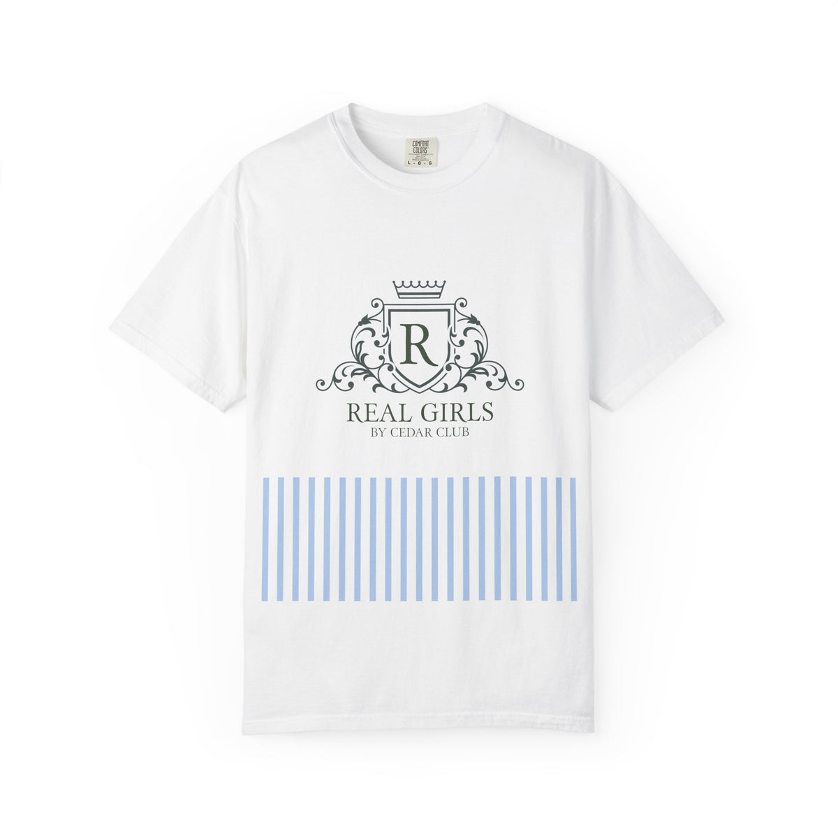 Blue Stripe Crest Graphic T-Shirt