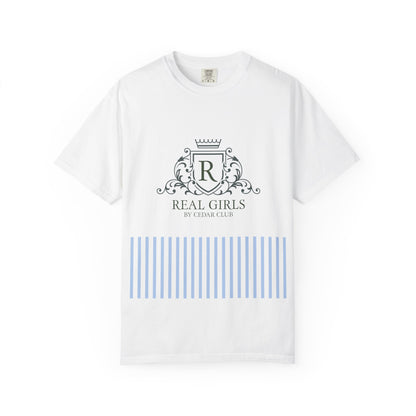 Blue Stripe Crest Graphic T-Shirt