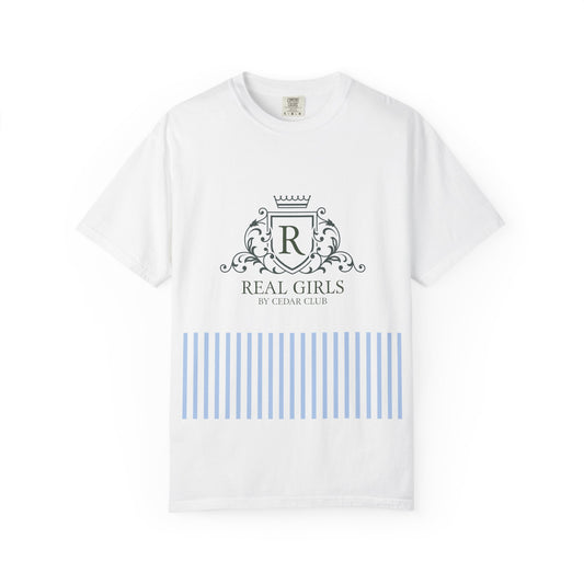 Blue Stripe Crest Graphic T-Shirt