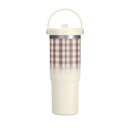 32oz Nomad Tumbler – Personalized Plaid Travel Mug (Custom Name)