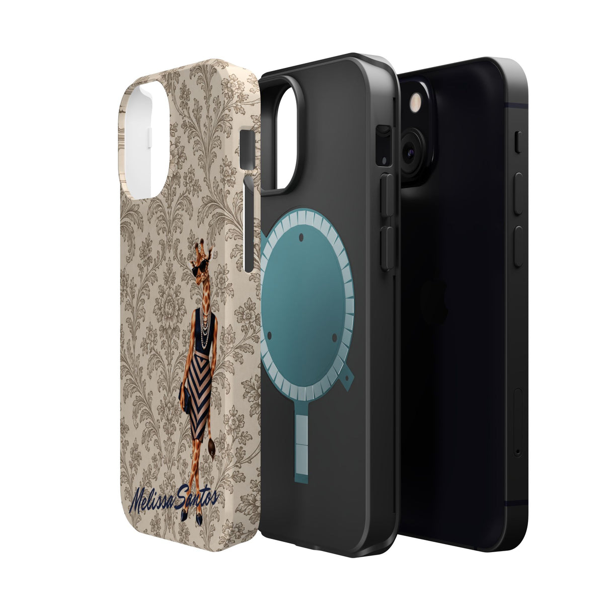 Personalized Giraffe Phone Case — Leopard Print Magnetic Impact-Resistant