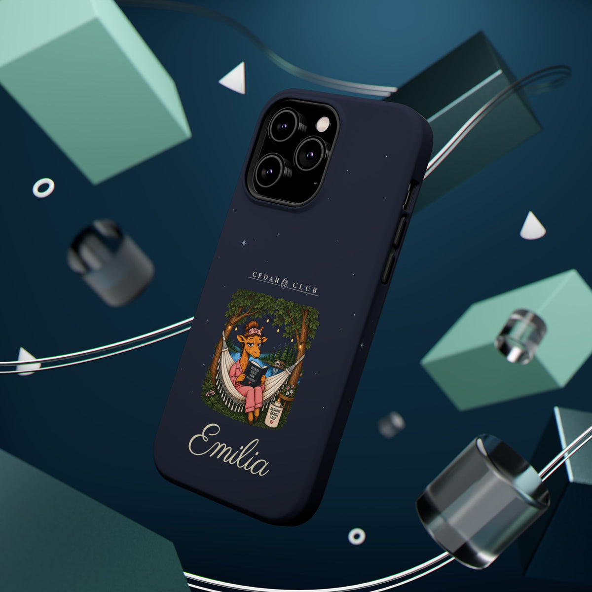 Personalized Resting Beach Face Phone Case — Magnetic Impact-Resistant