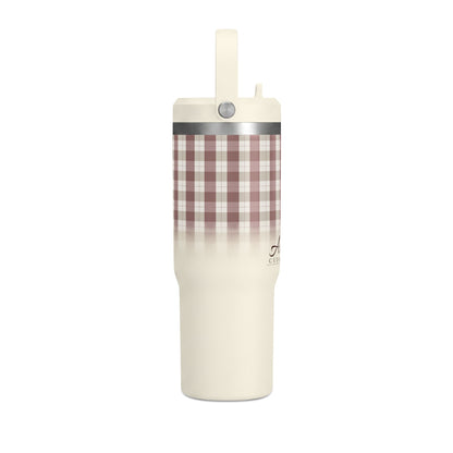 32oz Nomad Tumbler – Personalized Plaid Travel Mug (Custom Name)