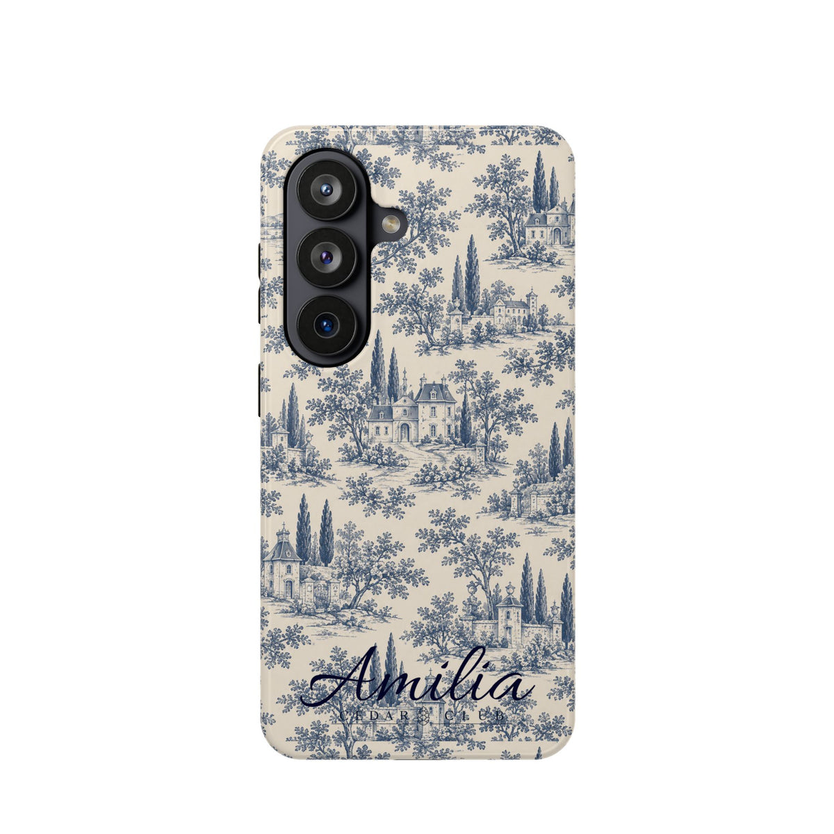 Personalized Toile Magnetic Phone Case — Impact‑Resistant, MagSafe Compatible