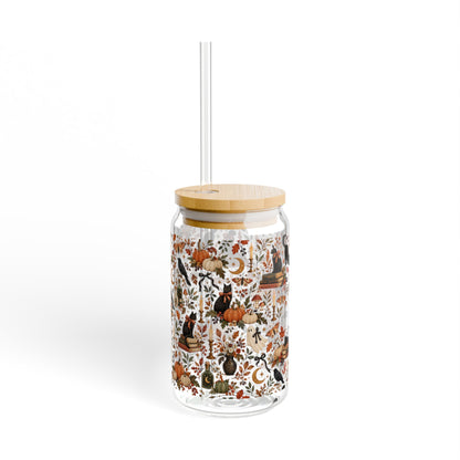 16oz Autumn Floral Pumpkin Design