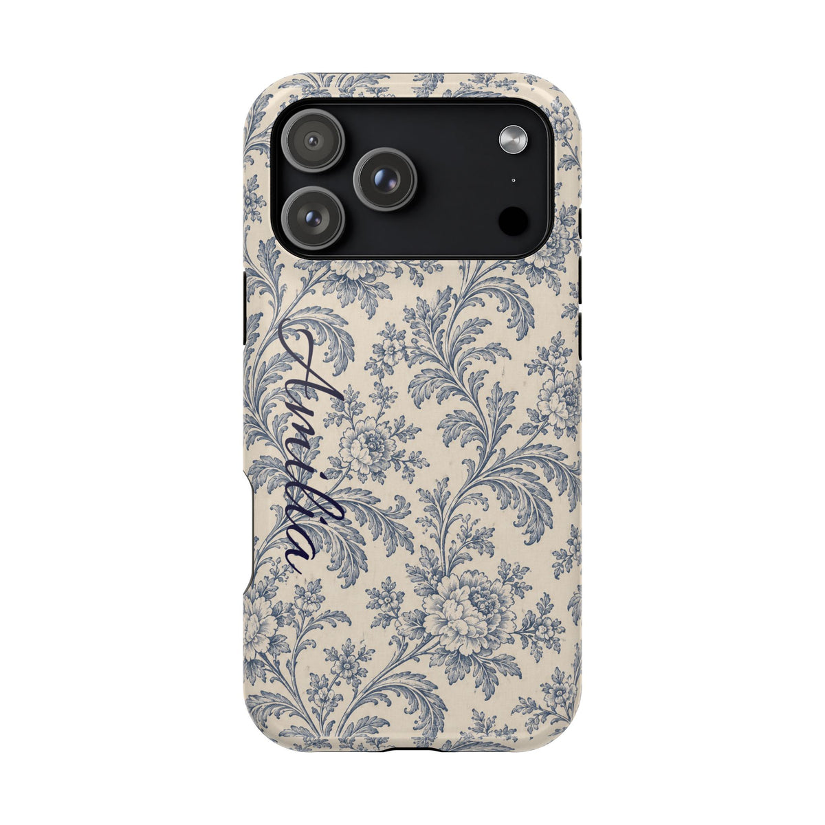 Vintage Floral Magnetic Phone Case — Personalized Name Option