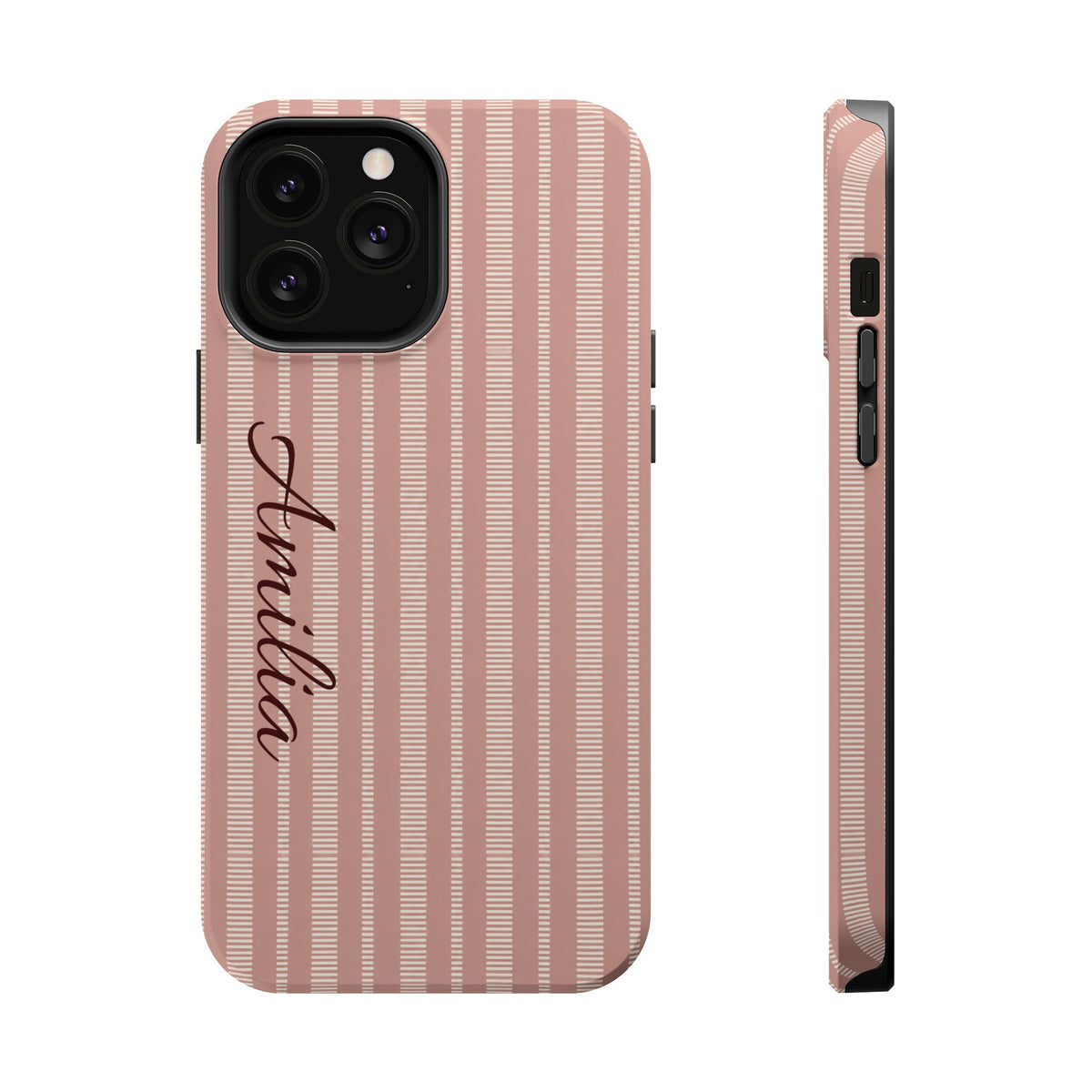 Striped Personalized Phone Case — Magnetic Impact-Resistant