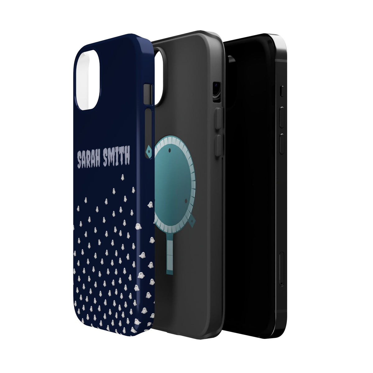 Halloween Ghost Magnetic Impact Phone Case — Custom Name