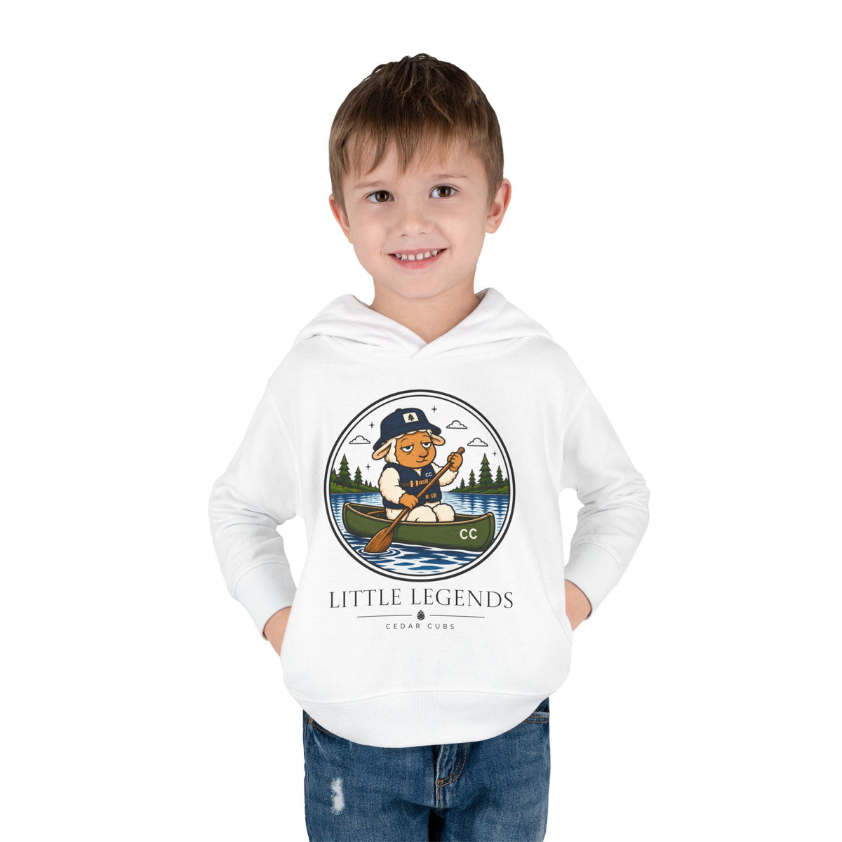 Copy of Toddler Hoodie — 'Little Legends' Canoeing Design | Cedar Cubs Personalized Pullover