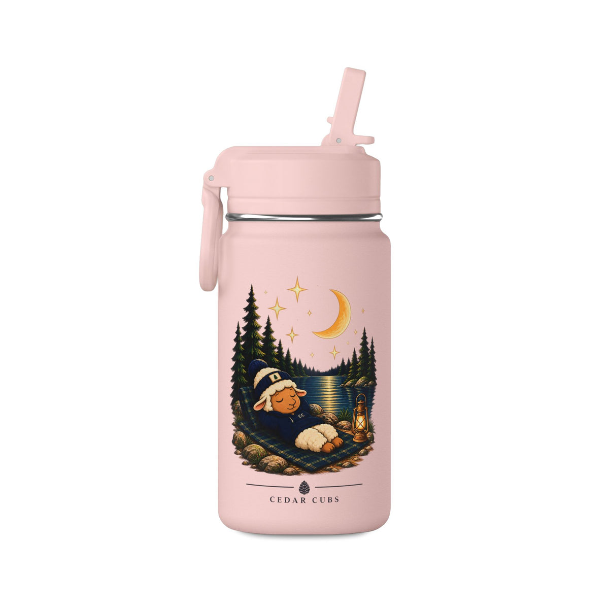 Stargazing Sheep Mini Water Bottle — 14oz Kids/Travel Bottle