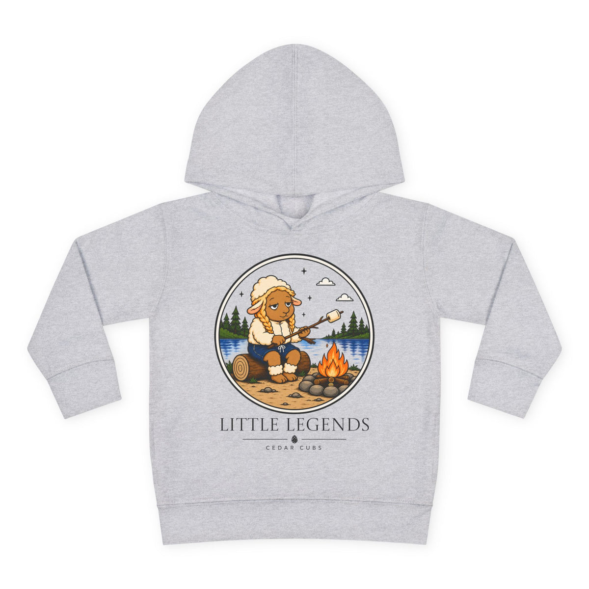 Toddler Hoodie — 'Little Legends' Campfire Design | Cedar Cubs Personalized Pullover