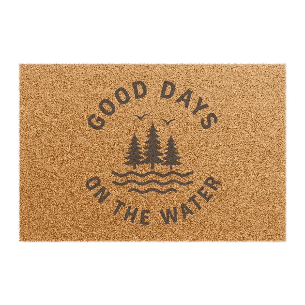 Good Days On The Water Coir Doormat — Lake Cabin Welcome Mat