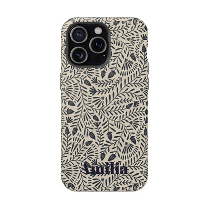 Floral Vine Magnetic Impact Phone Case — Personalized Monogram Option