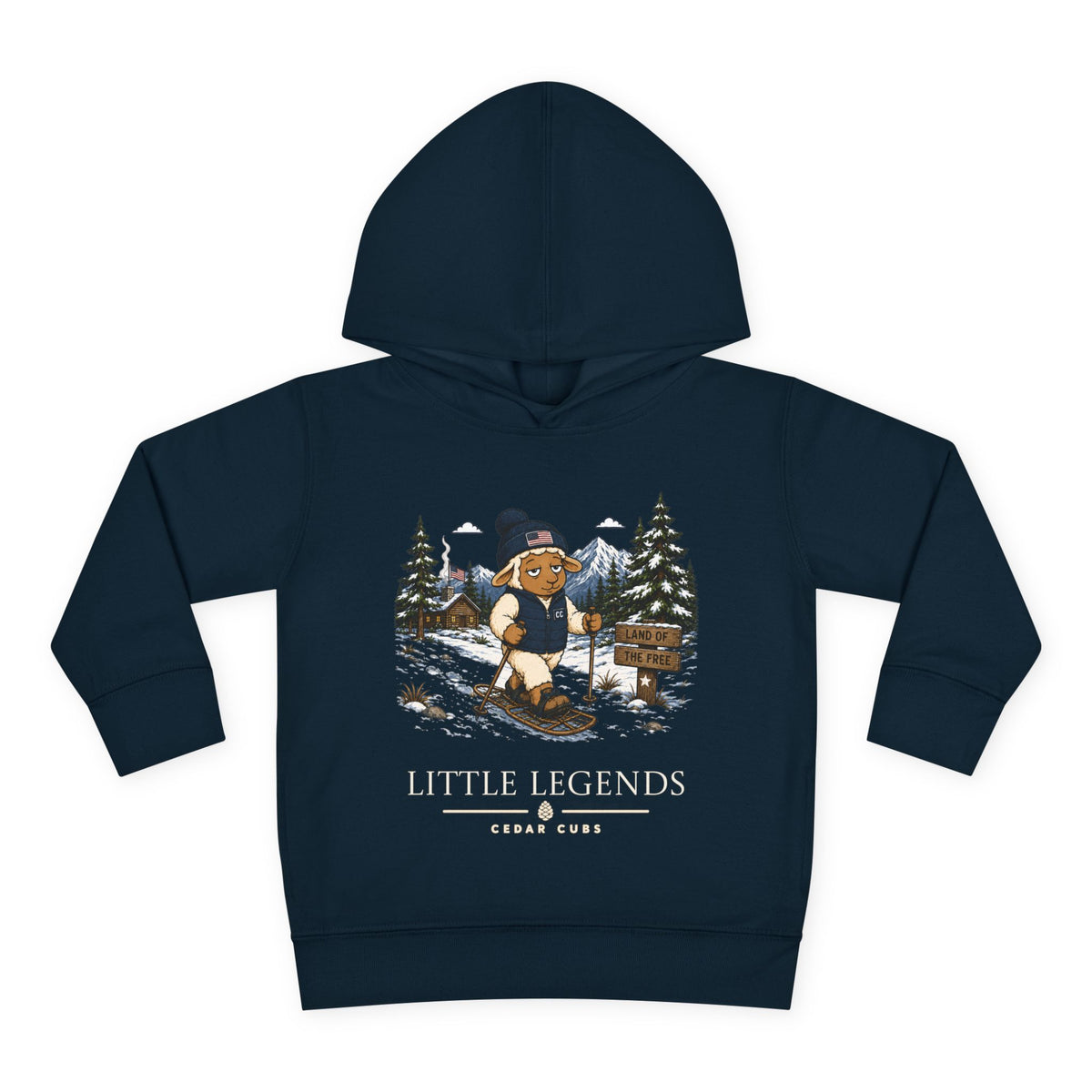 Toddler Hoodie — 'Little Legends' Snow Shoe Design | Personalized Pullover