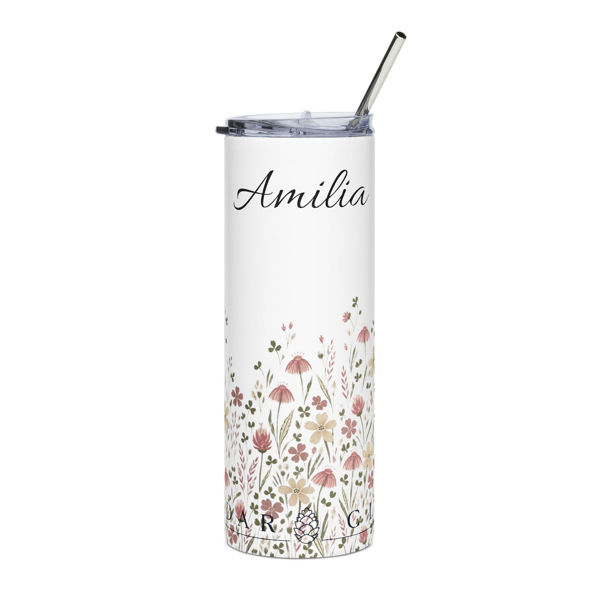 Floral Personalized 20oz Stainless Steel Tumbler