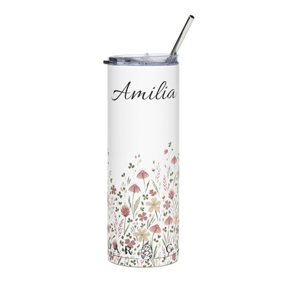 Floral Personalized 20oz Stainless Steel Tumbler