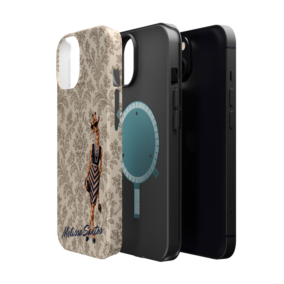 Personalized Giraffe Phone Case — Leopard Print Magnetic Impact-Resistant