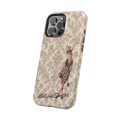 Personalized Giraffe Phone Case — Leopard Print Magnetic Impact-Resistant