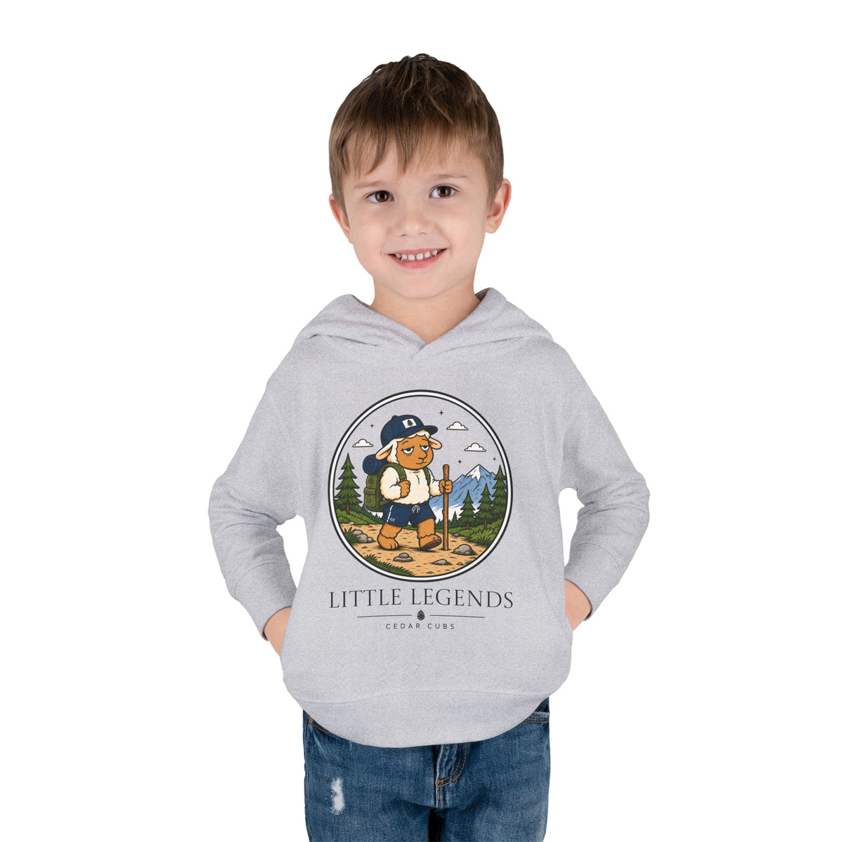 Toddler Hoodie — 'Little Legends' Hiker Design | Cedar Cubs Personalized Pullover