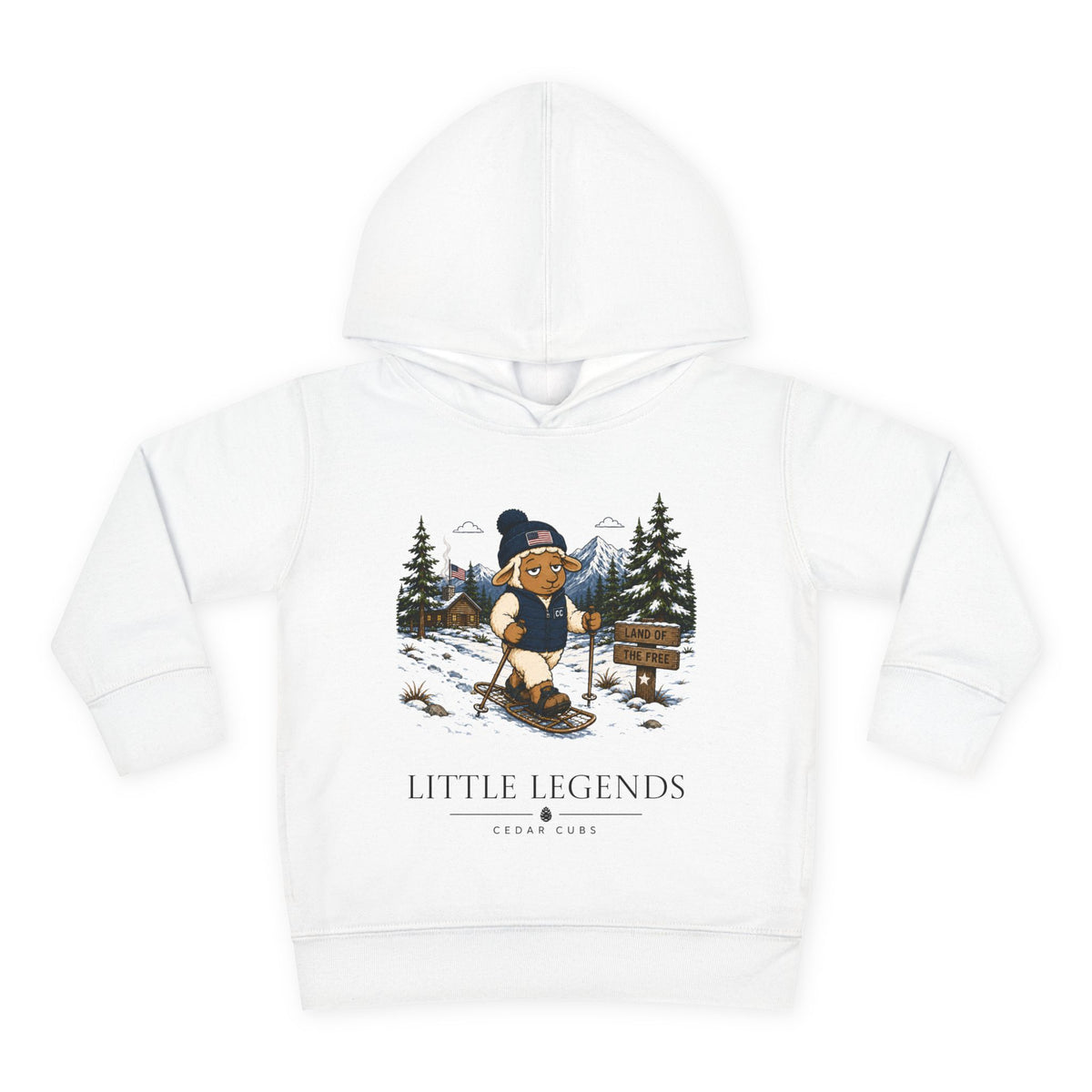 Toddler Hoodie — 'Little Legends' Snow Shoe Design | Personalized Pullover