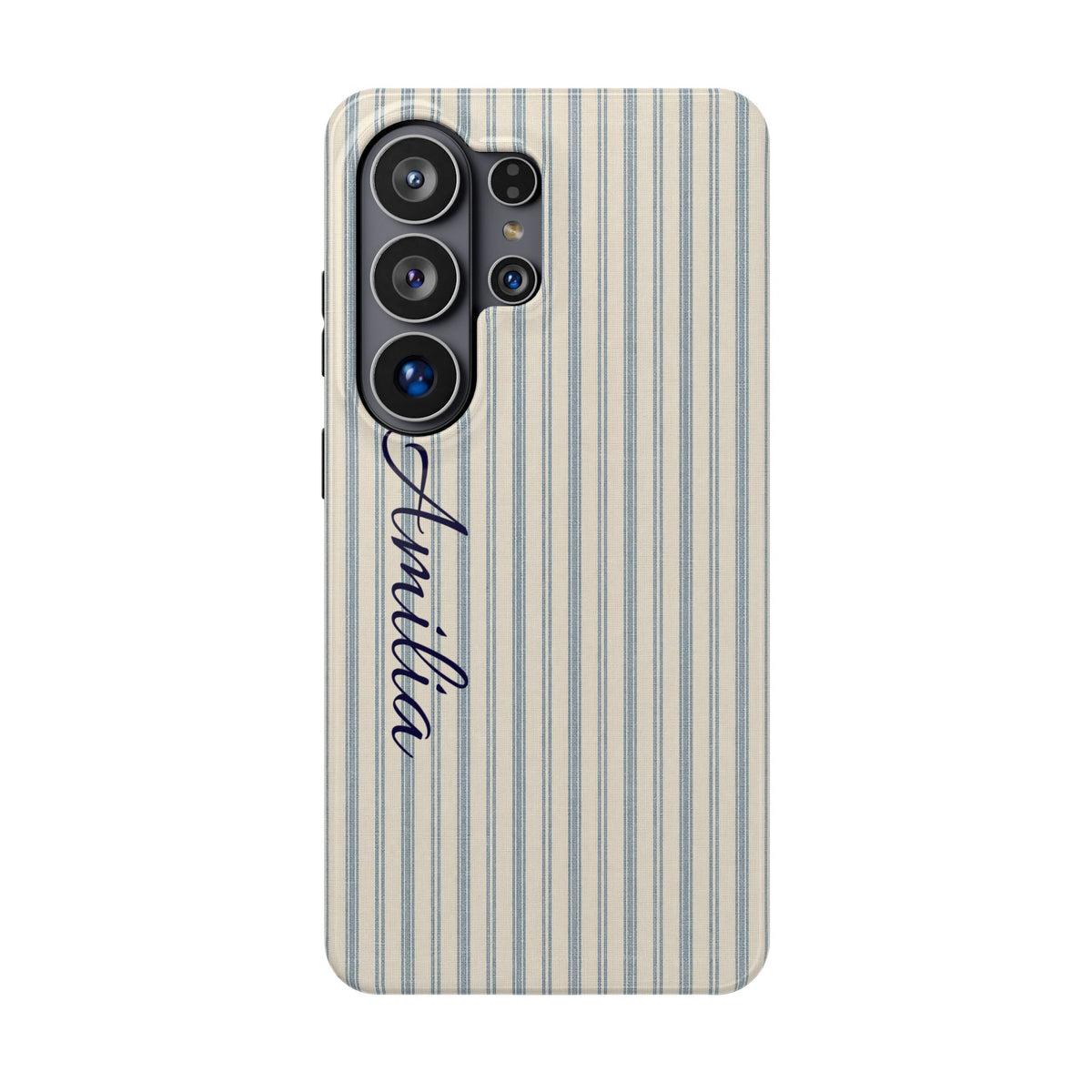 Personalized Striped Magnetic Impact-Resistant Phone Case — Custom Name