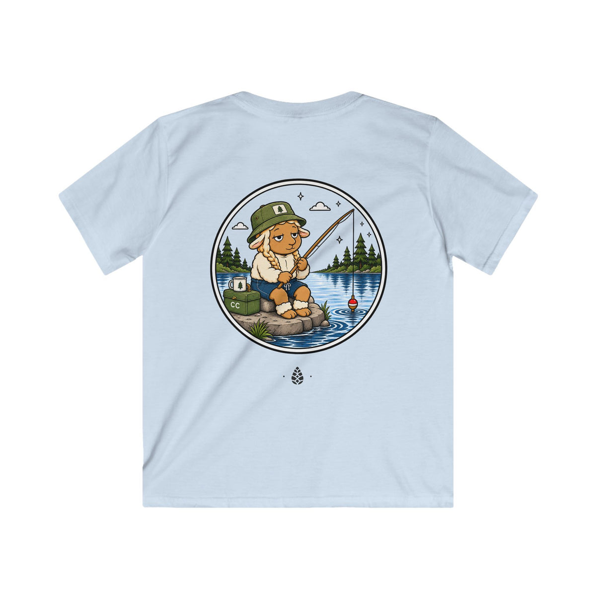 Fishing Sheep Kids T-shirt