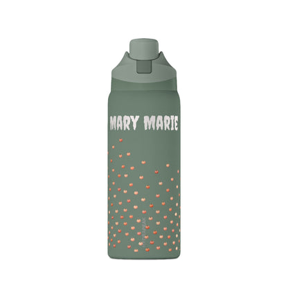 Personalized 32oz Insulated Water Bottle — Pumpkins