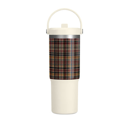 Plaid 32oz Nomad Tumbler — Insulated Travel Mug with Personalized Script