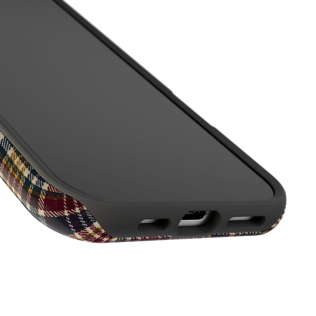 Plaid Magnetic Impact Phone Case — Personalized Script Name