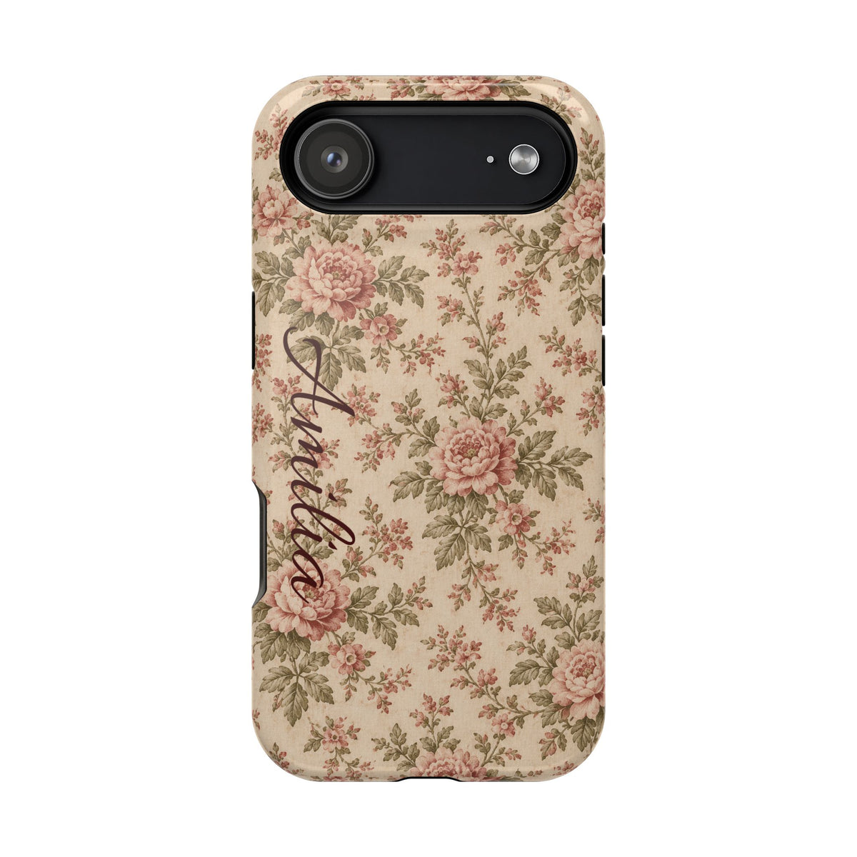 Floral Vintage Rose Magnetic Phone Case — Personalized Option