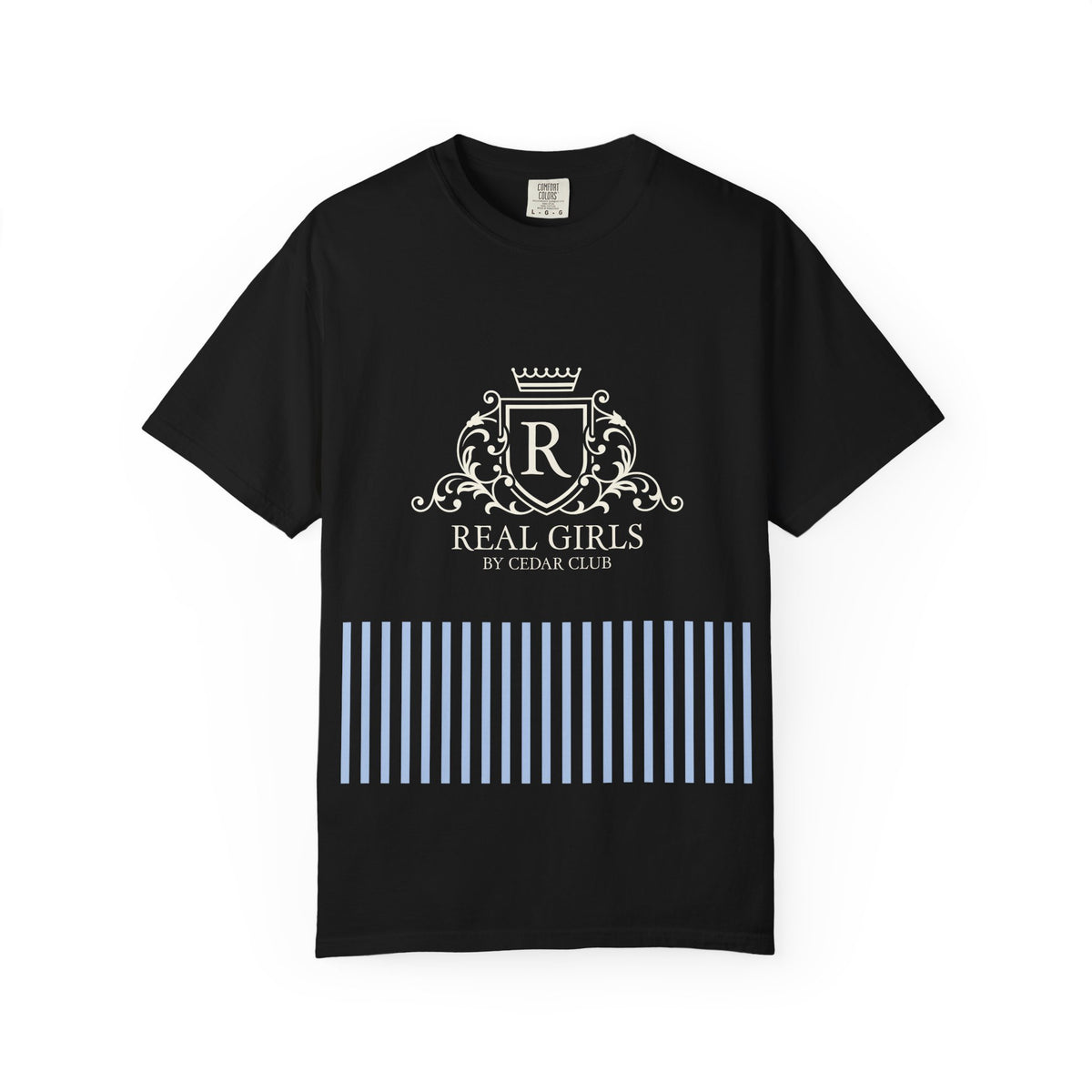 Blue Stripe Crest Graphic T-Shirt
