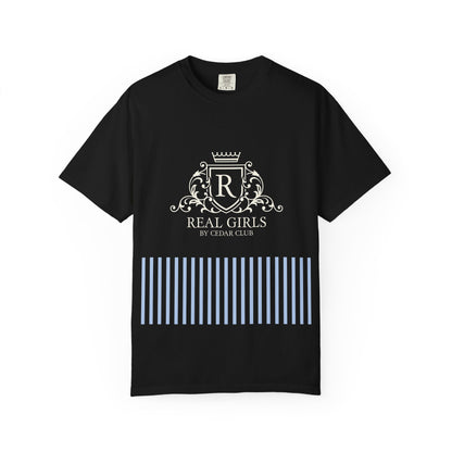 Blue Stripe Crest Graphic T-Shirt