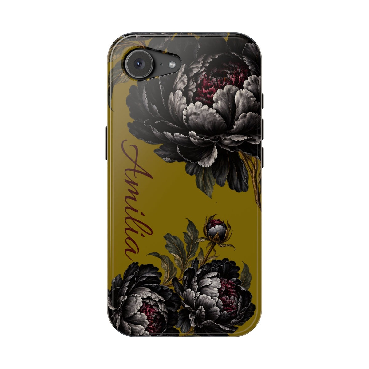 Floral Monogram Magnetic Phone Case — Personalized Impact-Resistant Cover