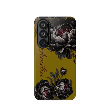 Floral Monogram Magnetic Phone Case — Personalized Impact-Resistant Cover