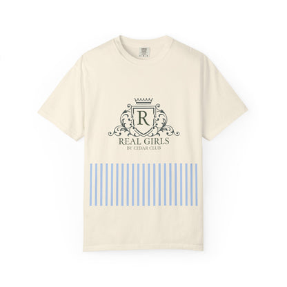 Blue Stripe Crest Graphic T-Shirt