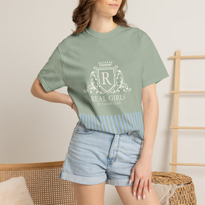 Blue Stripe Crest Graphic T-Shirt
