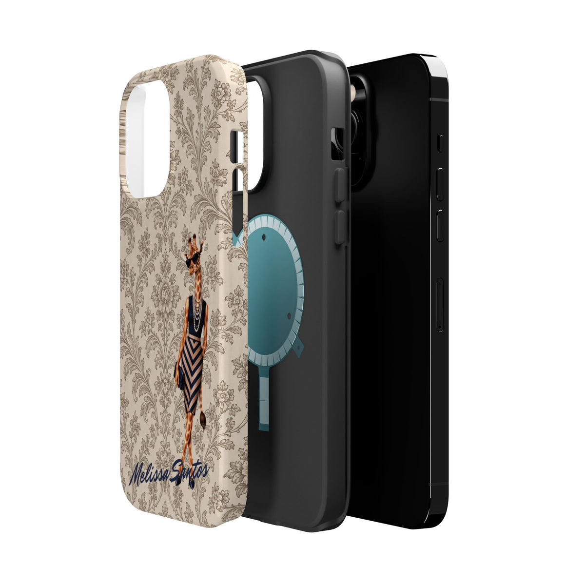 Personalized Giraffe Phone Case — Leopard Print Magnetic Impact-Resistant