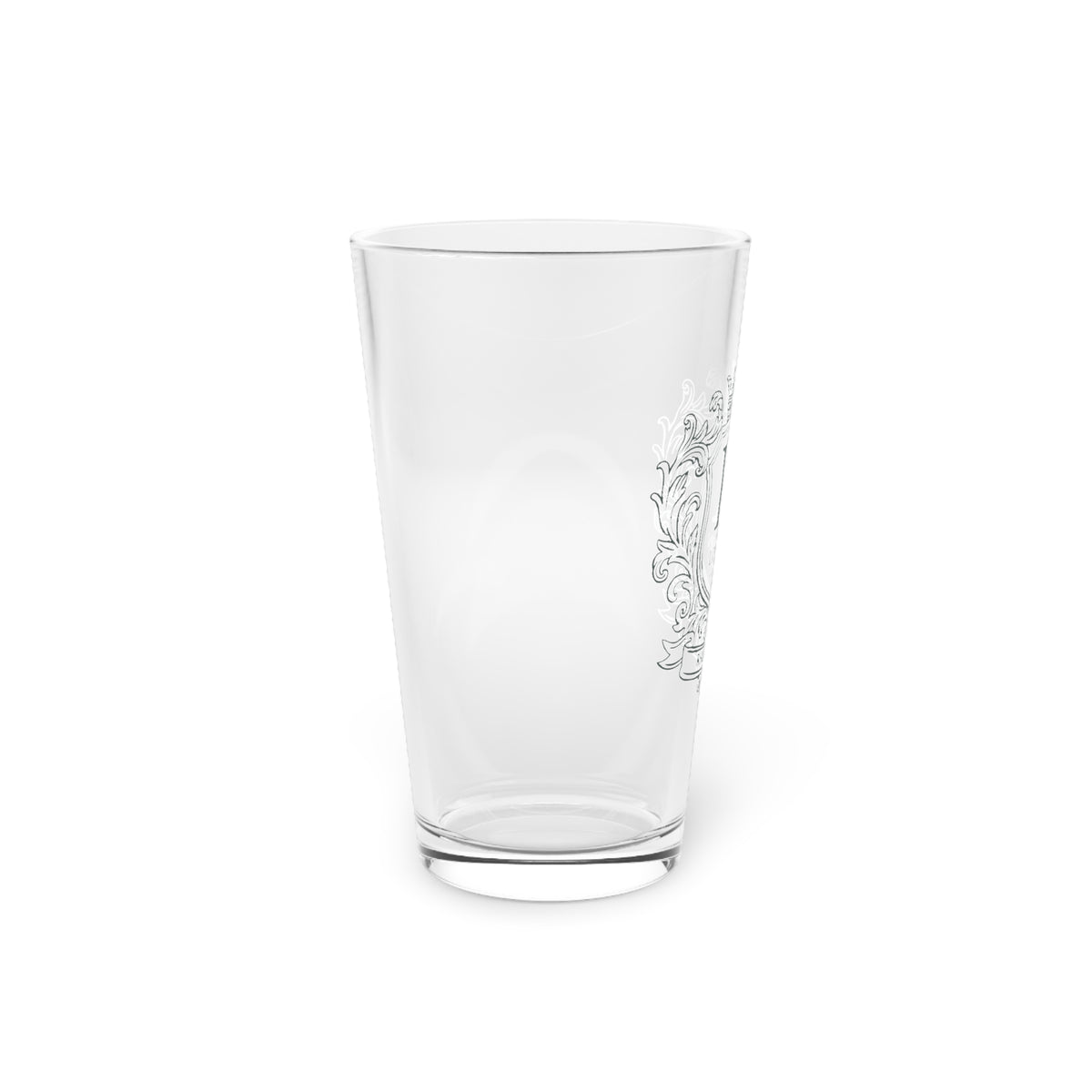 Monogram Pint Glass – 16oz Large Crest Beer Glass