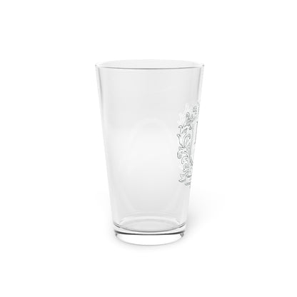 Monogram Pint Glass – 16oz Large Crest Beer Glass