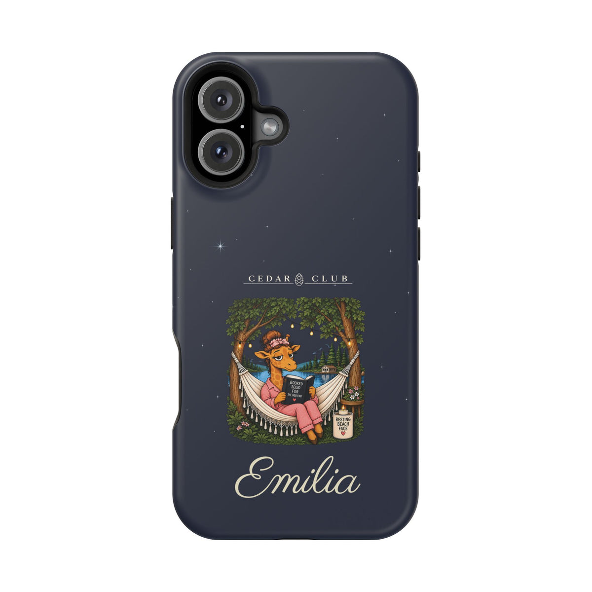 Personalized Resting Beach Face Phone Case — Magnetic Impact-Resistant