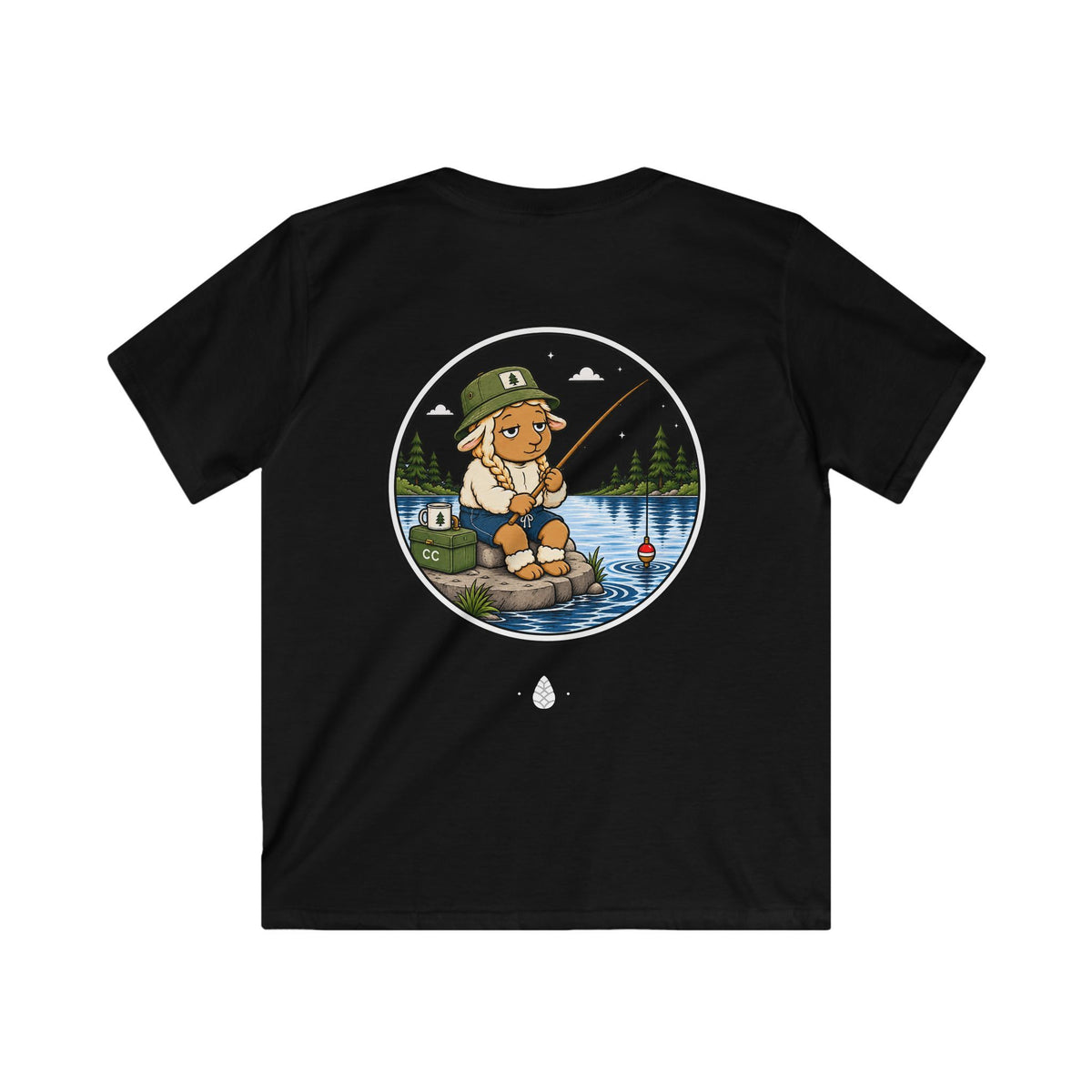 Fishing Sheep Kids T-shirt