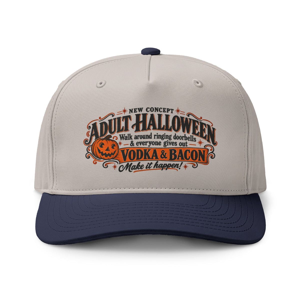 Adult Halloween Vodka & Bacon Two-Tone Cap