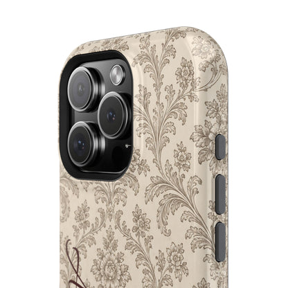 Personalized Vintage Damask Magnetic Phone Case — Custom Name