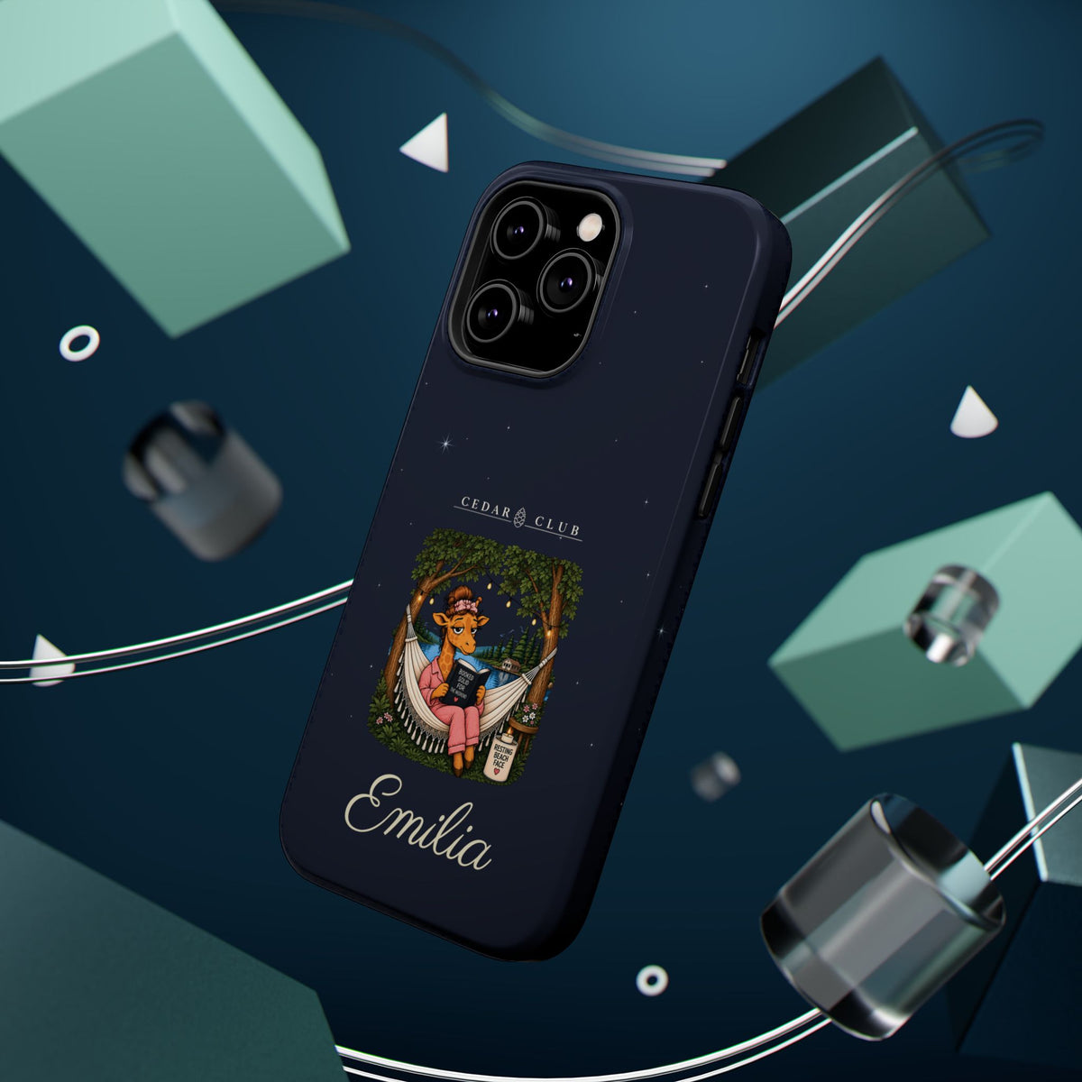 Personalized Resting Beach Face Phone Case — Magnetic Impact-Resistant